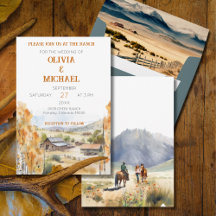 Western Ranch Faire-part de mariage