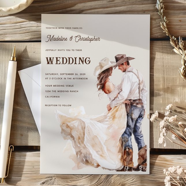 Western Ranch Hochzeitseinladung Einladung (Von Creator hochgeladen)