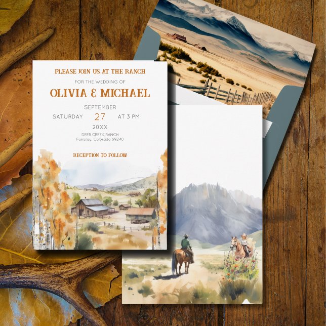 Western Ranch Hochzeitseinladung Einladung (Von Creator hochgeladen)