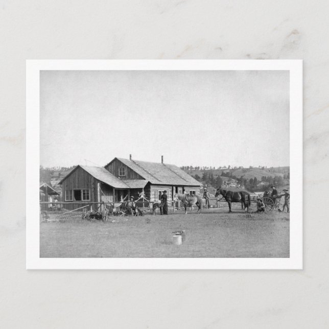 Western Ranch House in South Dakota Postkarte (Vorderseite)
