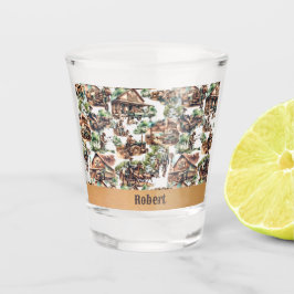 Western Ranch oder Landbewirtschaftungslandschaft  Schnapsglas