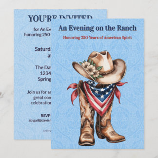 Western Ranch Spirit Patriotic US 250 Celebration Einladung