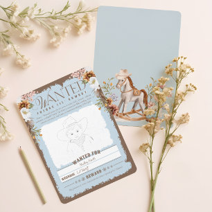 Western Recherché Poster Baby Boy Douche Carte de