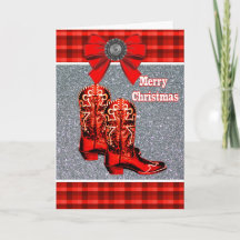 Western Red Cowboy Stiefel und Karierter Urlaub