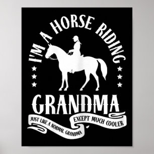 Western Reiten Großmutter Reiten G Poster