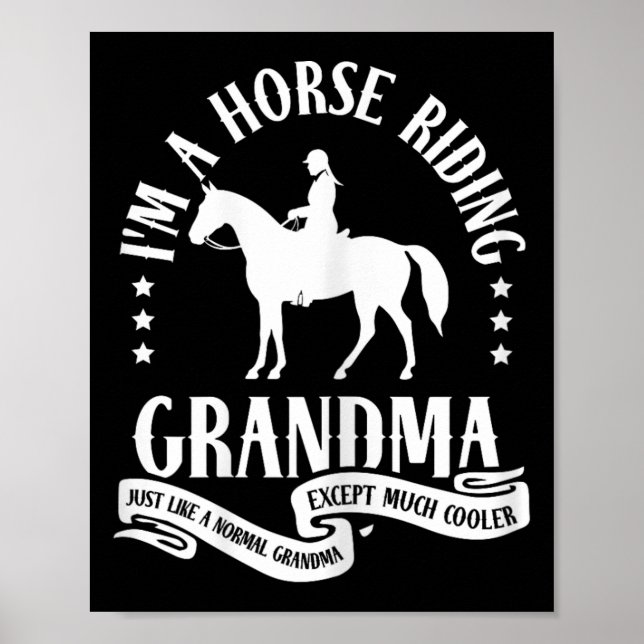 Western Reiten Großmutter Reiten G Poster (Vorne)