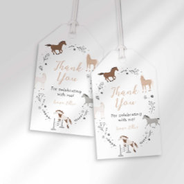 Western Reittiere Vielen Dank Tags Geschenkanhänger