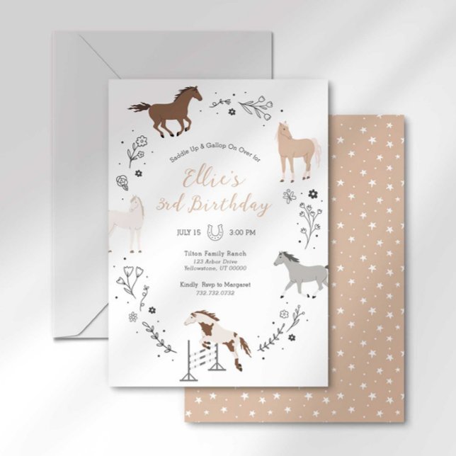 Western Reittiere zum Geburtstag Einladung (Von Creator hochgeladen)