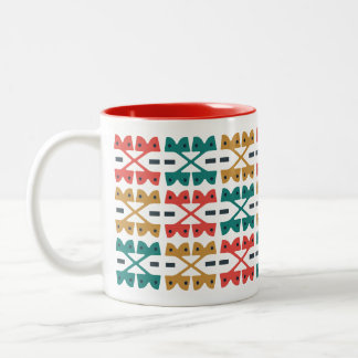 Western Retro Mod X Muster C Zweifarbige Tasse