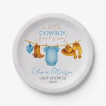 Western Rodeo Baby Shower Teller für Jungen