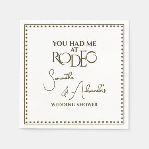 Western Rodeo Bridal Paares Polterabend Serviette