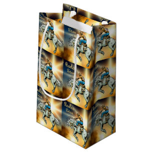 Western Rodeo Bronc Rider Geschenktasche Kleine Geschenktüte