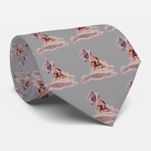 Western Rodeo Calf Roper Necktie Krawatte (Gerollt)
