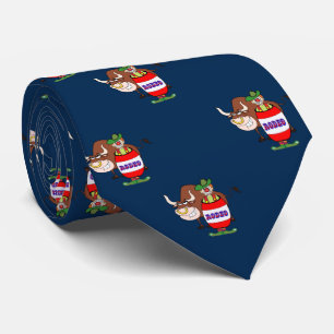 Western Rodeo Clown in Barrel und Bull Large Print Krawatte
