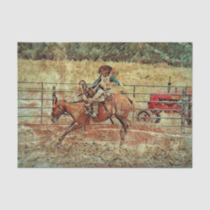 Western Rodeo Country Pferdereiten Textur Seidenpapier