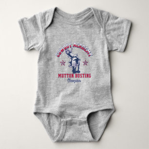 Western Rodeo Cowboy Academy Mutton Busting Kids Baby Strampler