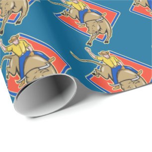 Western Rodeo Cowboy Bull Reiter Geschenkpapier