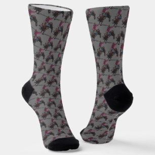 Western Rodeo Cowboy Bull Riding Socken