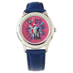 Western Rodeo Cowboy Cowgirl Mutton Busting Armbanduhr