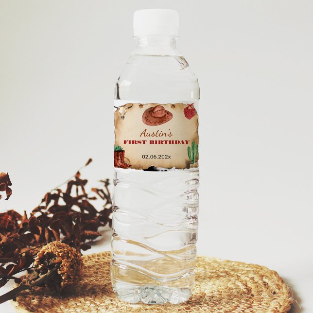 Western Rodeo Cowboy Geburtstagswasser (Von Creator hochgeladen)