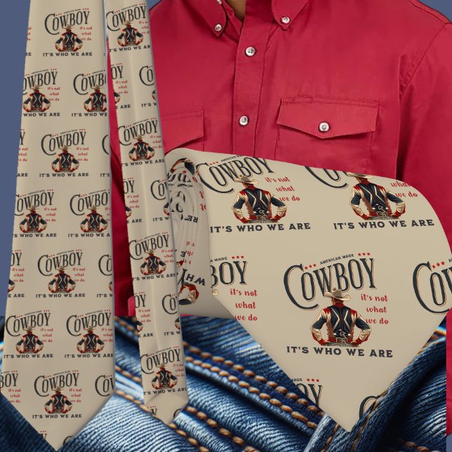 Western Rodeo Cowboy Pferd kaufen Es ist, wer wir  Krawatte (Western Rodeo Cowboy Men's Necktie with Cowboy Quote)