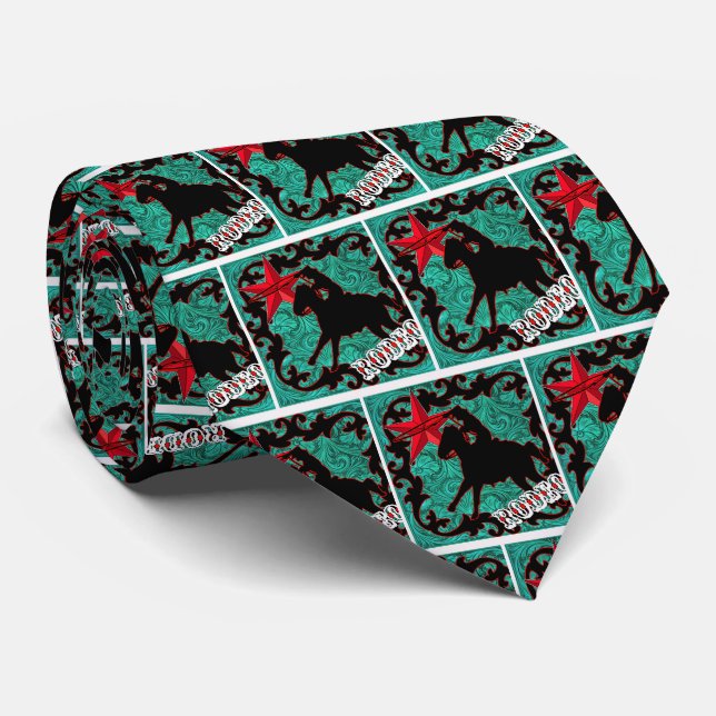 Western Rodeo Cowboy Roping Necktie Krawatte (Gerollt)