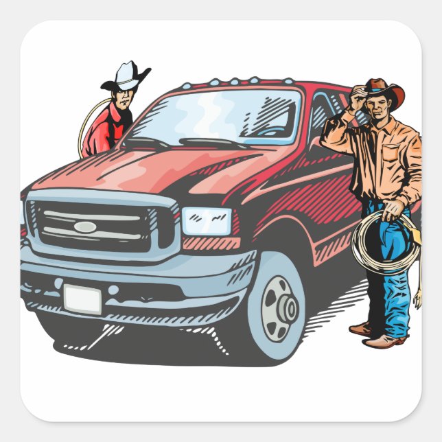 Western Rodeo Cowboy Stickers (Vorderseite)