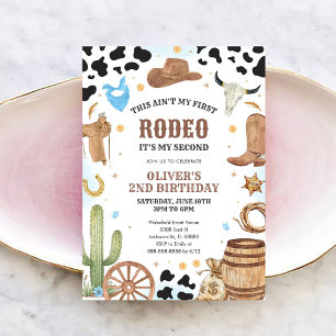 Western Rodeo Cowboy Zweites Rodeo 2. Geburtstag Einladung
