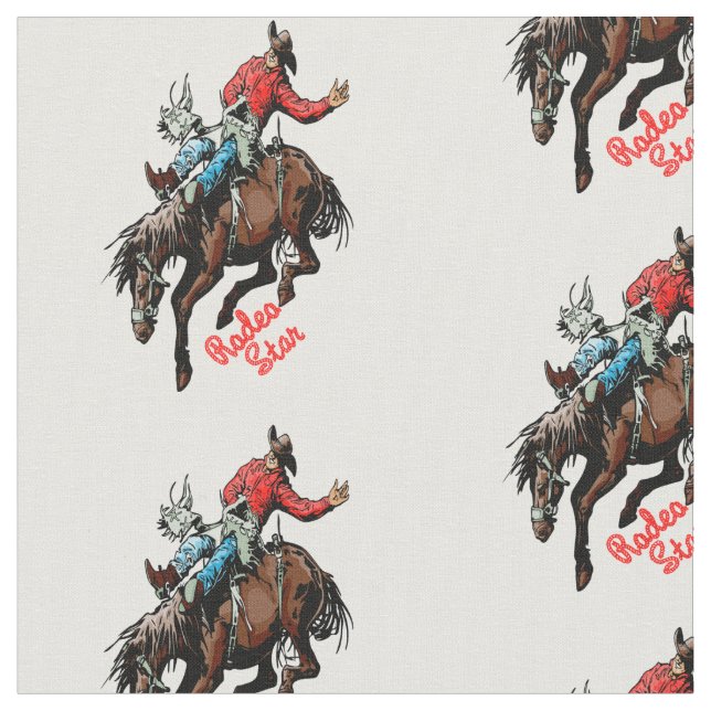 Western-Rodeo-Cowboyungesattelter Stoff (Nahaufnahme)
