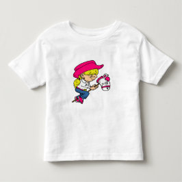 Western Rodeo Cowgirl am Stick Horse Kleinkind T-shirt