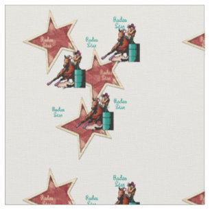 Western-Rodeo-Cowgirl-Fass-Laufen Stoff