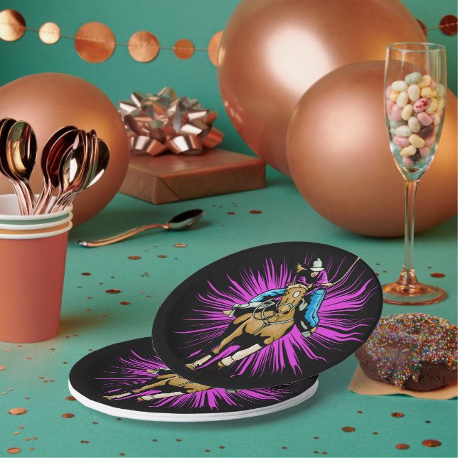 Western Rodeo Cowgirl Party Paper Teller (Multi)