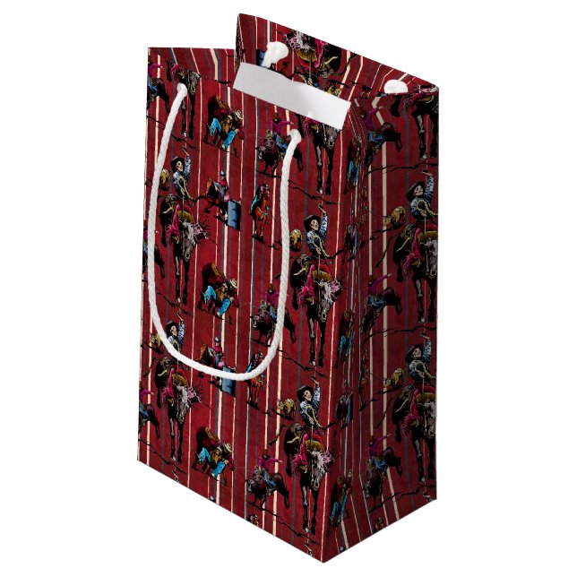 Western-Rodeo-Ereignis-Geschenk-Tasche Kleine Geschenktüte (Rückseite Schrägansicht)