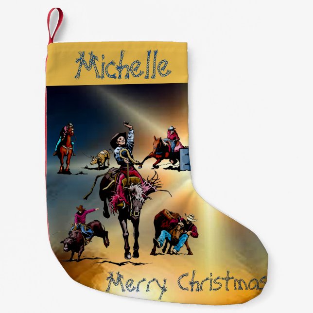 Western-Rodeo-Ereignis-WeihnachtsStrumpf Kleiner Weihnachtsstrumpf (Vorderseite)