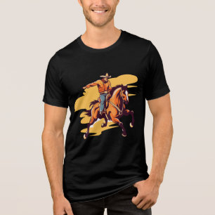 Western-Rodeo-Illustration T-Shirt Tri-Blend Shirt