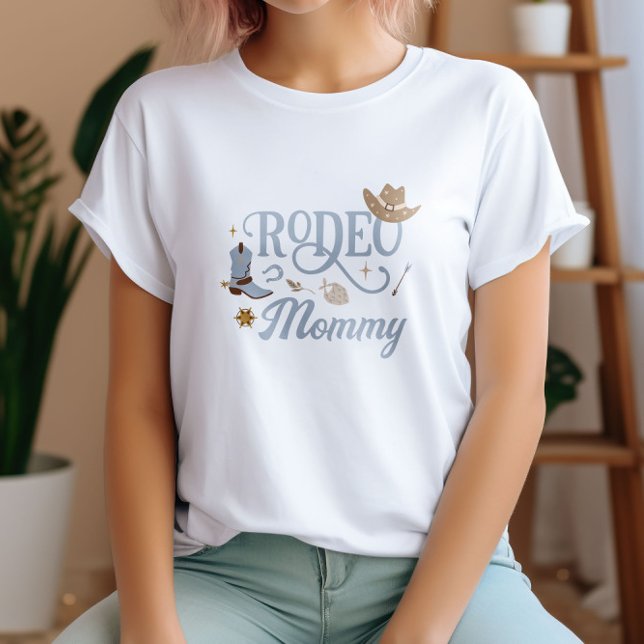 Western Rodeo Mommy Blue Geburtstag T-Shirt (Von Creator hochgeladen)
