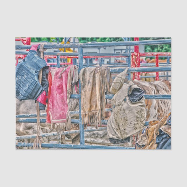 Western Rodeo Rustic Country Bulle Cow Seidenpapier (Vorderseite)