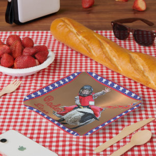 Western Rodeo Star Mutton Busting Kid Pappteller