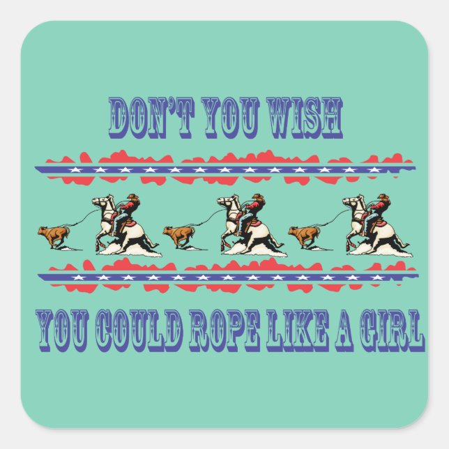 Western Rodeo Stickers Calf Roping (Vorderseite)