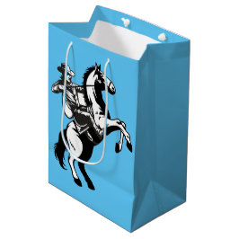 Western Rodeo Süd Ranch Cowboy on Horse Mittlere Geschenktüte