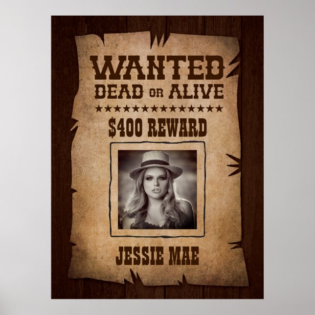 Western Rodeo Themed Party Gewollt Poster (Vorne)