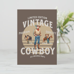 Western Rodeo Vintag Cowboy Party Einladung