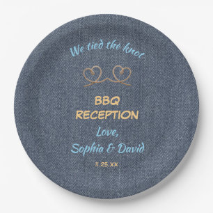 Western Rope Wir haben den Knoten BBQ Empfang Pappteller