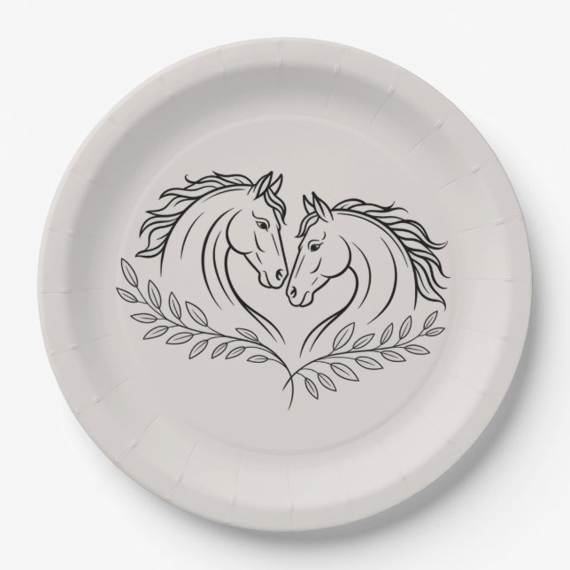 Western Rossa Rustikale Hochzeit Pappteller (Vorderseite)