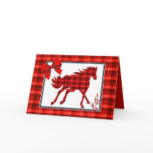 Western Rotes Kariertes Imitat Denim