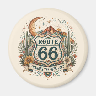 Western Route 66 Saguaro Sonnenuntergang Andenken Magnet