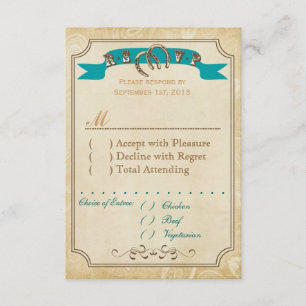 Western-RSVP-Karten RSVP Karte