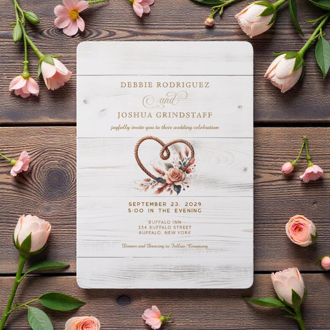 Western Rustic Barn Wedding Invitation  (Créateur téléchargé)