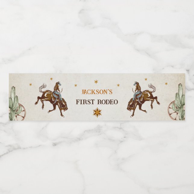 Western Rustic Birthday Party Étiquette de bouteil (Étiquettes simples)