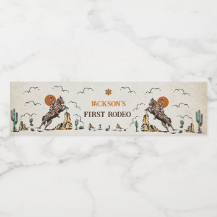 Western Rustic Birthday Party Étiquette de bouteil